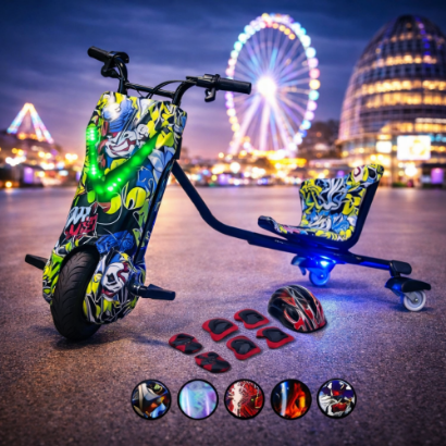 صورة سكوتر كهربائي للأطفال مع مقعد